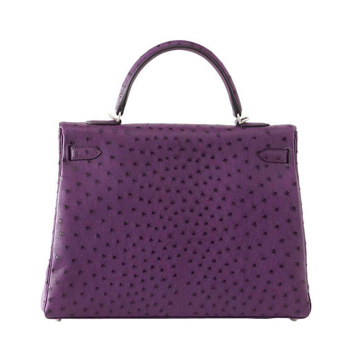 Hermès Kelly 35 Ostrich Violine Bag PHW