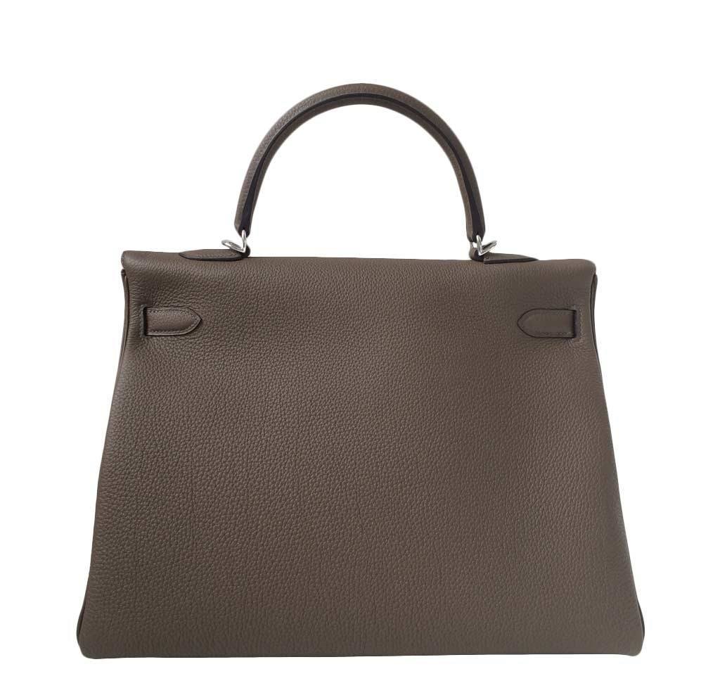 Hermès Kelly 35 Taupe Bag PHW