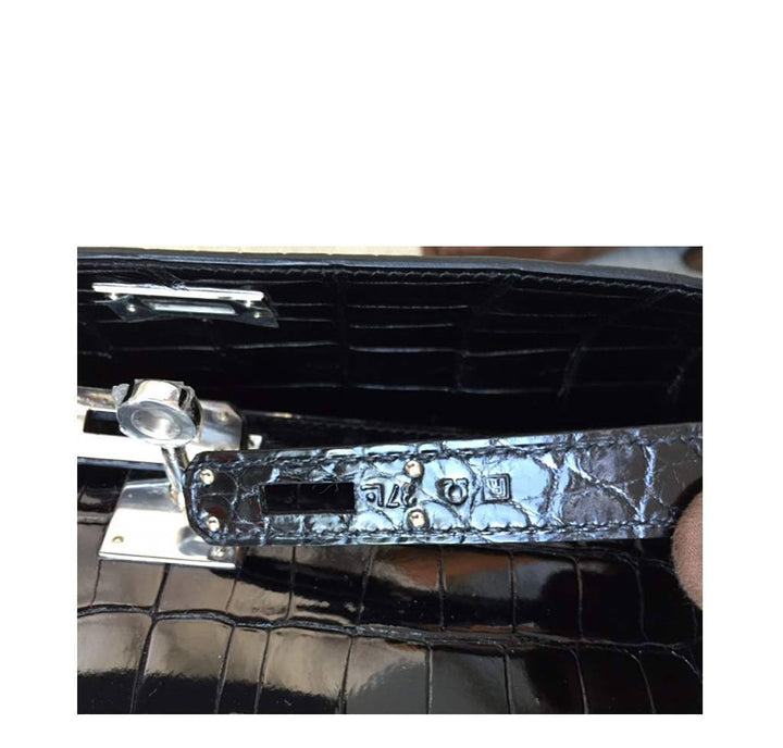 Hermès Kelly Cut Crocodile Black