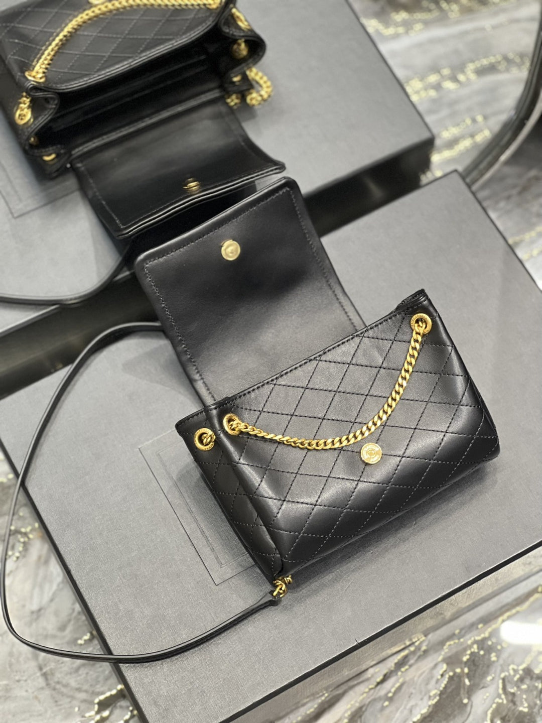 YSL Mini Nolita In original Lambskin Bag
