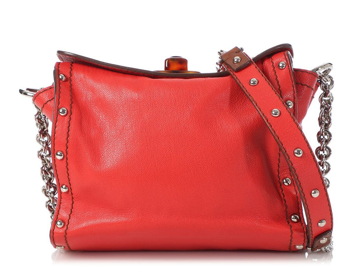 Lanvin Small Red Studded Crossbody
