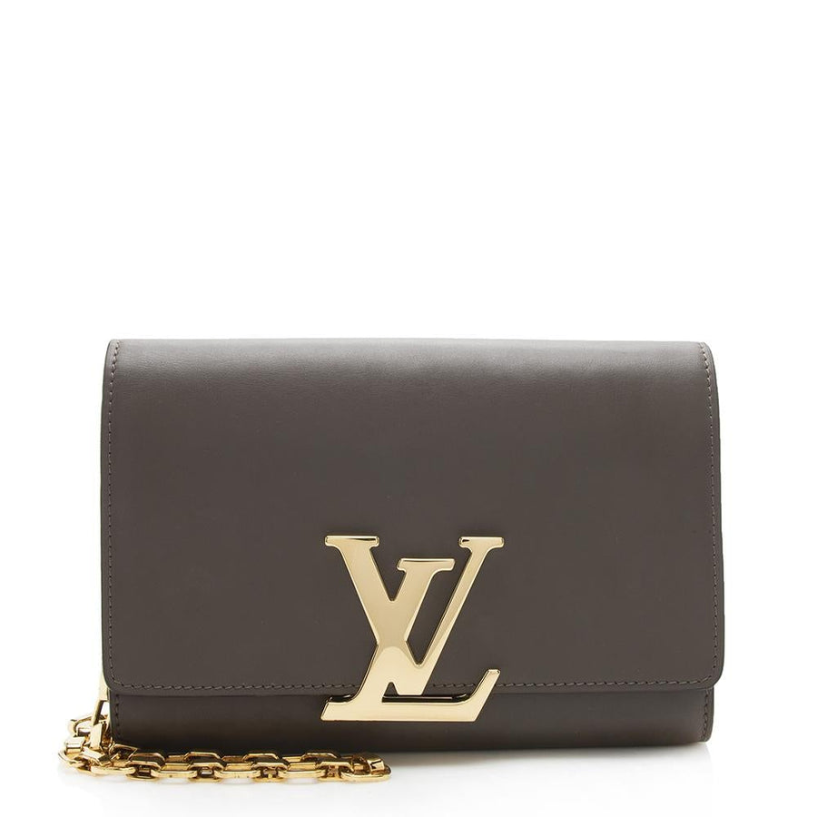 Louis Vuitton Calfskin Chain Louise Shoulder Bag (SHF-11301)