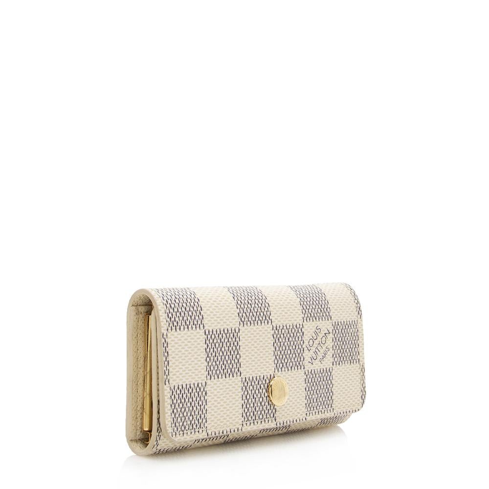 L*V Damier Azur 4 Key Holder (SHF-14016)