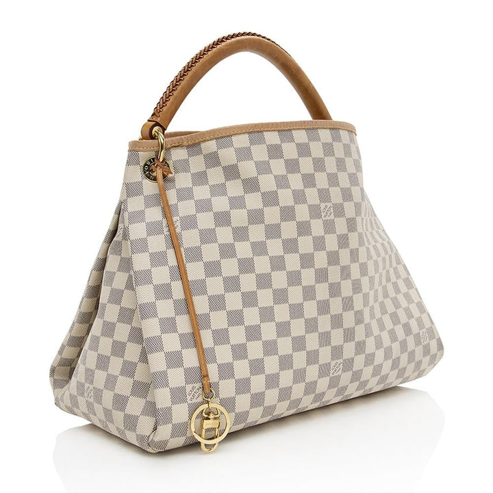 L*V Damier Azur Artsy MM Shoulder Bag (SHF-14686)