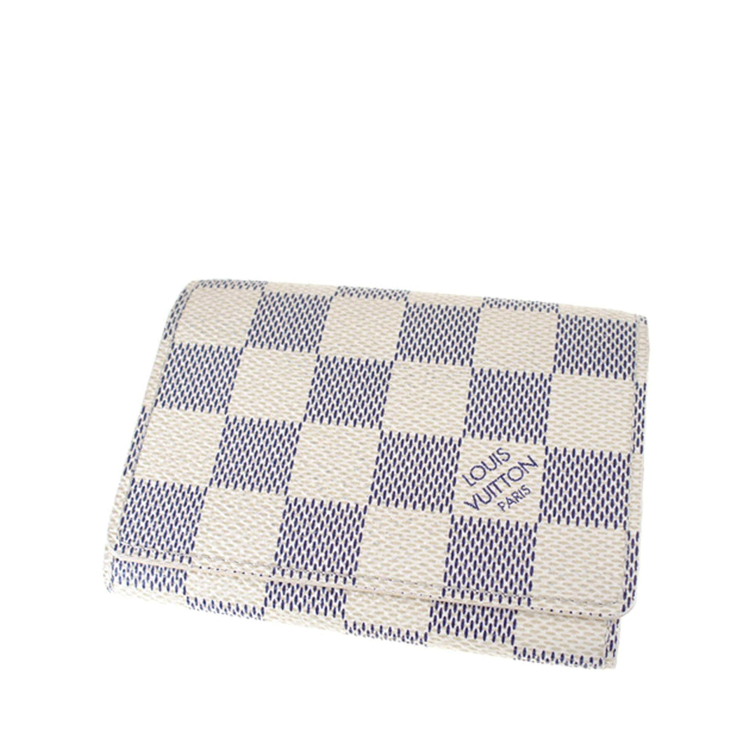 L*V Damier Azur Enveloppe Cartes de Visite Card Case (SHG-11960)