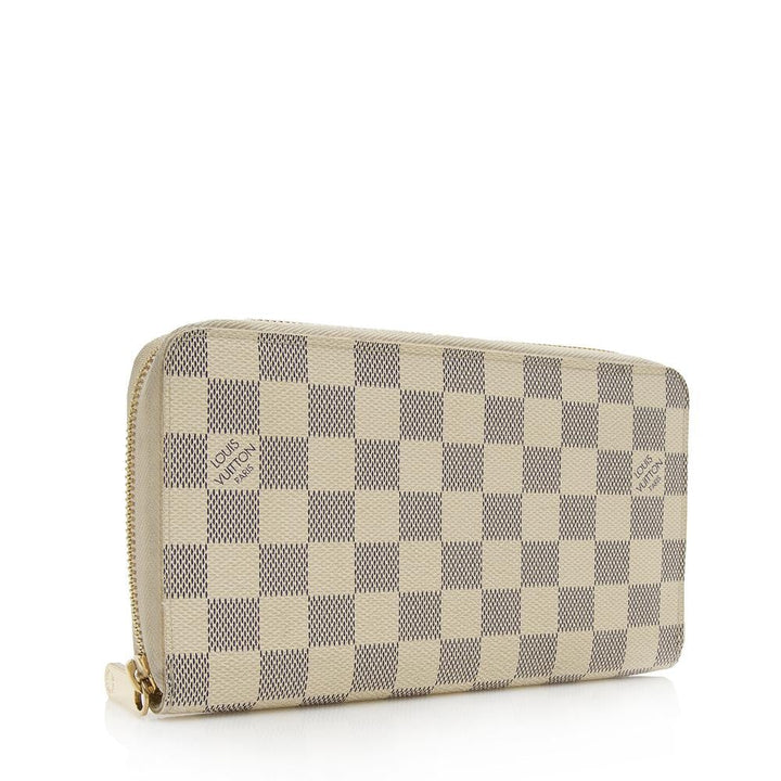 L*V Damier Azur Zippy Organizer Wallet (SHF-13028)