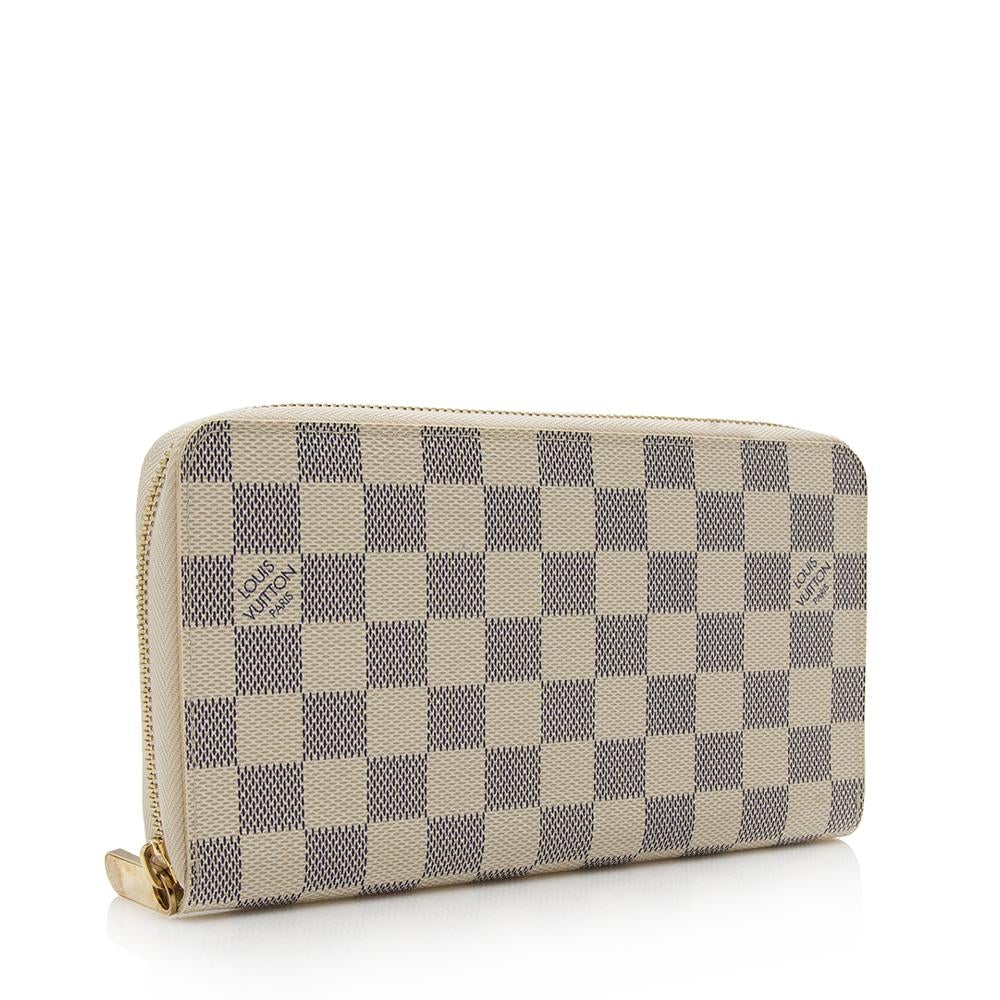 L*V Damier Azur Zippy Organizer Wallet (SHF-13032)