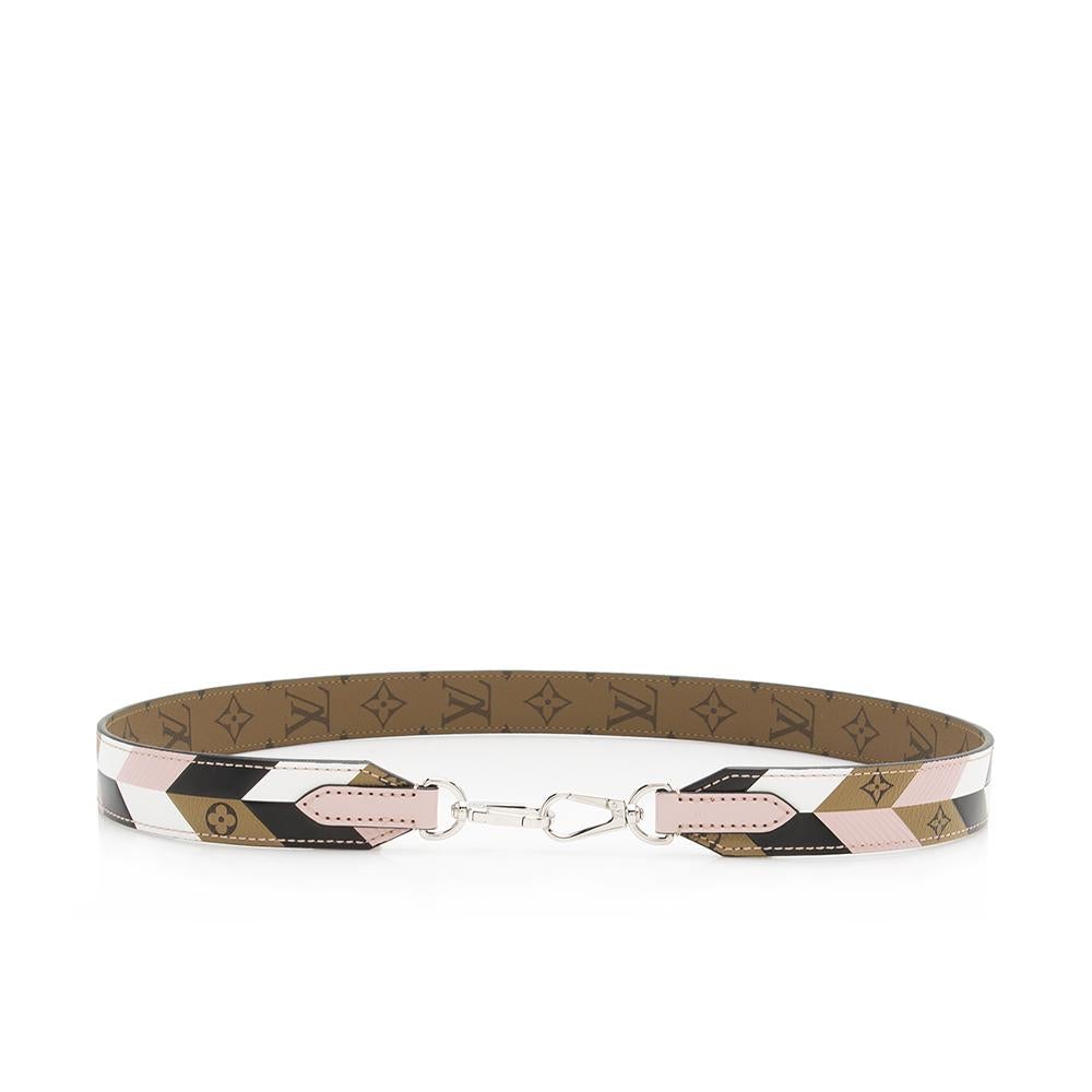 L*V Monogram Canvas Epi Leather Chevron Bandouliere Shoulder Strap (SHF-13520)