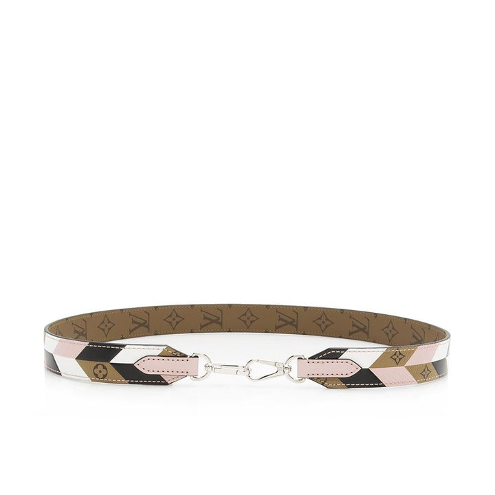 L*V Monogram Canvas Epi Leather Chevron Bandouliere Shoulder Strap (SHF-13520)