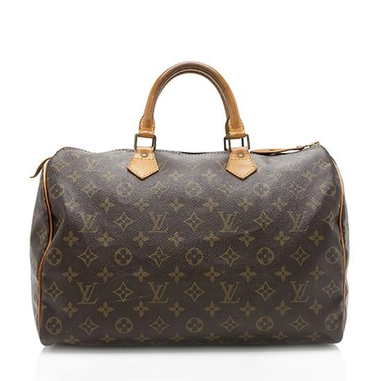 Louis Vuitton Vintage Monogram Canvas Speedy 35 Satchel
