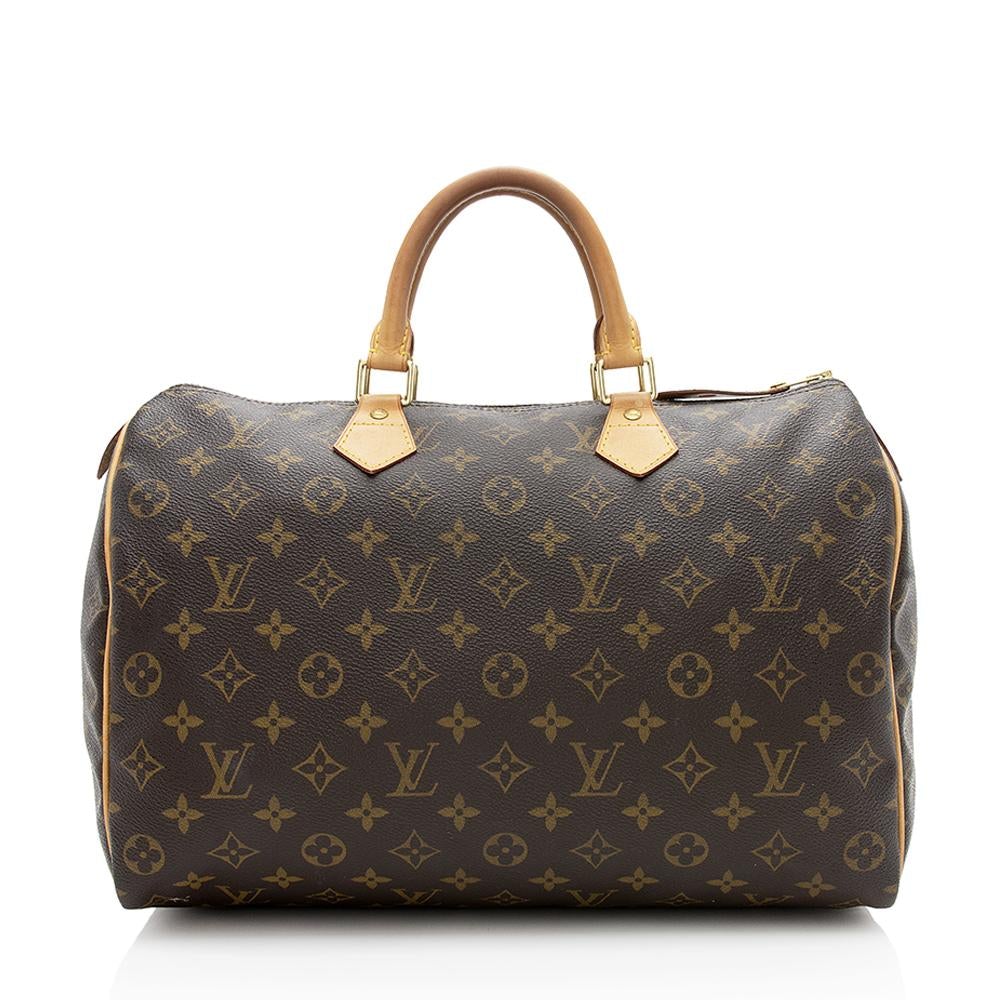 Louis Vuitton Monogram Canvas Speedy 35 Satchel