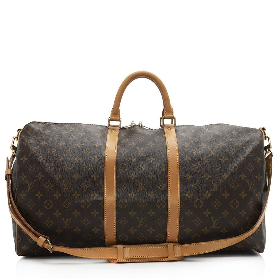 Louis Vuitton Vintage Monogram Canvas Keepall 55 Bandouliere Duffel Bag