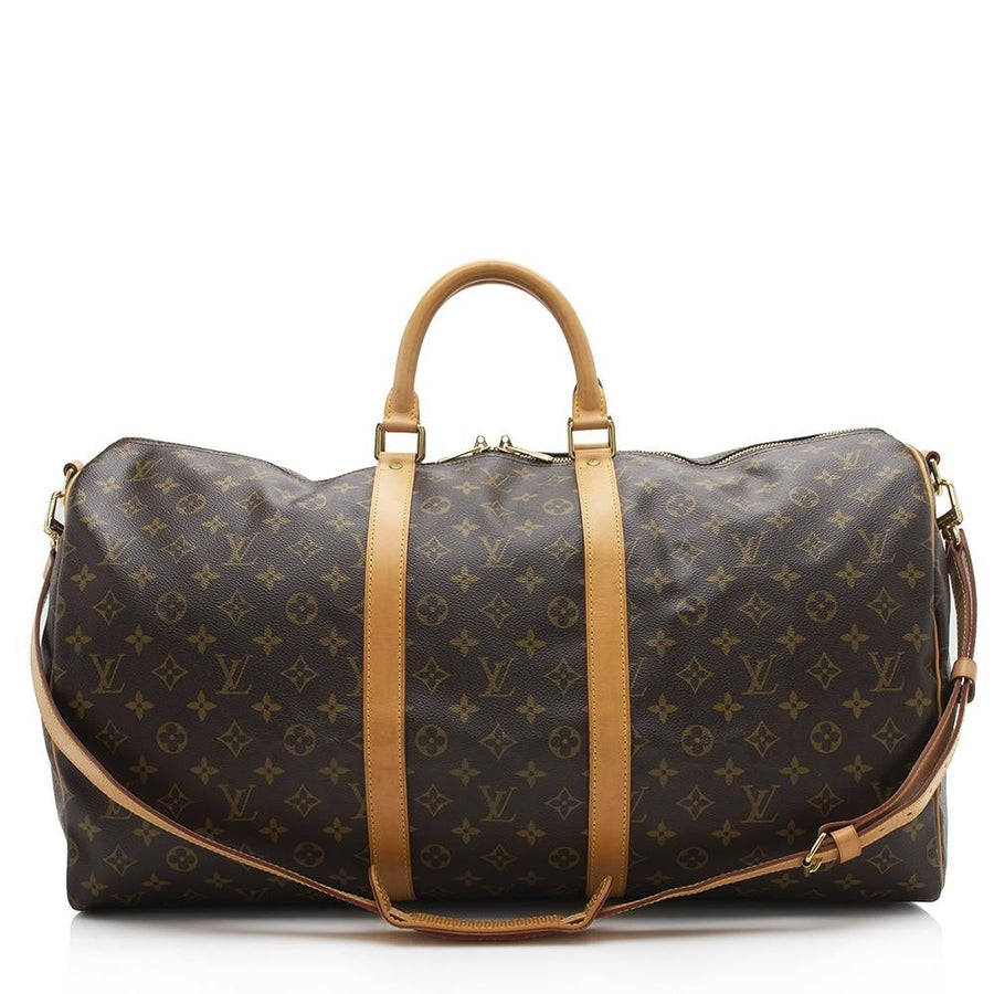Louis Vuitton Vintage Monogram Canvas Keepall 55 Bandouliere Duffel Bag