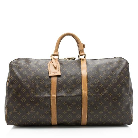 Louis Vuitton Vintage Monogram Canvas Keepall 55 Duffel Bag