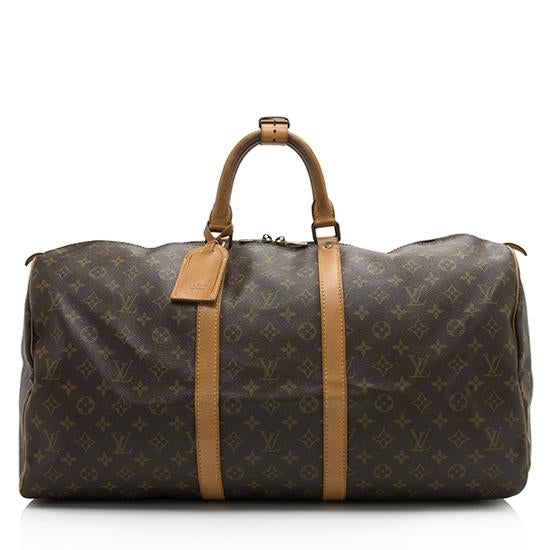 Louis Vuitton Vintage Monogram Canvas Keepall 55 Duffel Bag