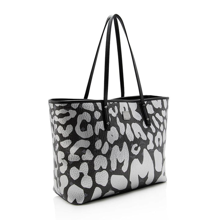MCM Visetos Leopard Print Medium Anya Tote (SHF-13891)