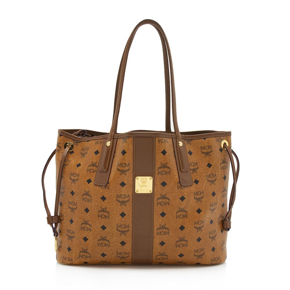 MCM Visetos Liz Reversible Medium Shopper Tote  (SHF-11704)