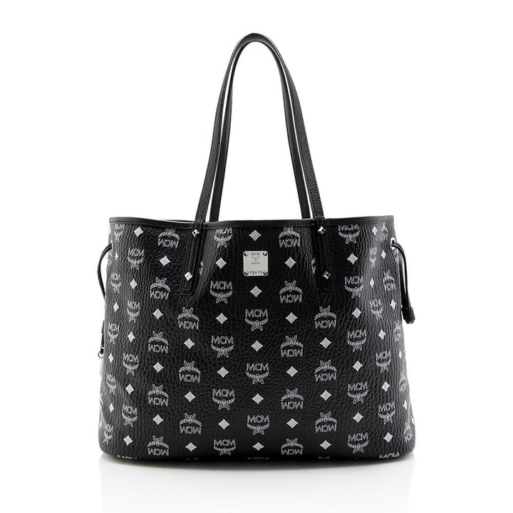 MCM Visetos Liz Reversible Medium Shopper Tote (SHF-13597)