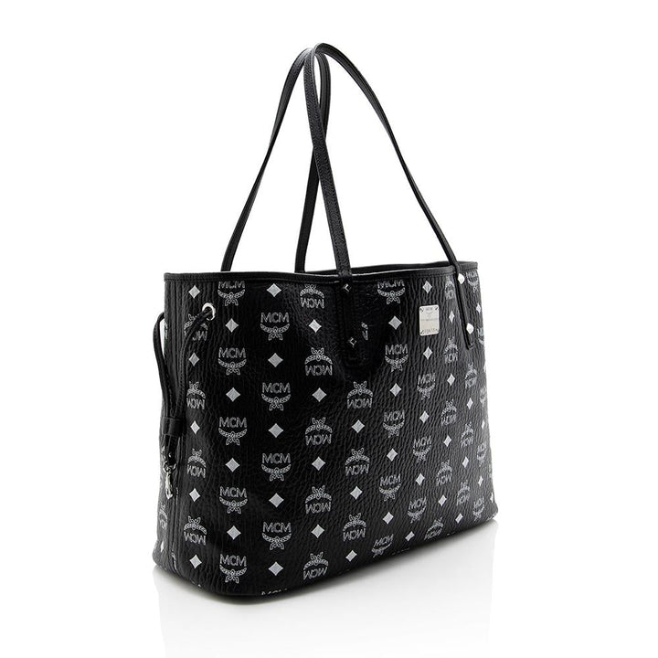 MCM Visetos Liz Reversible Medium Shopper Tote (SHF-13597)