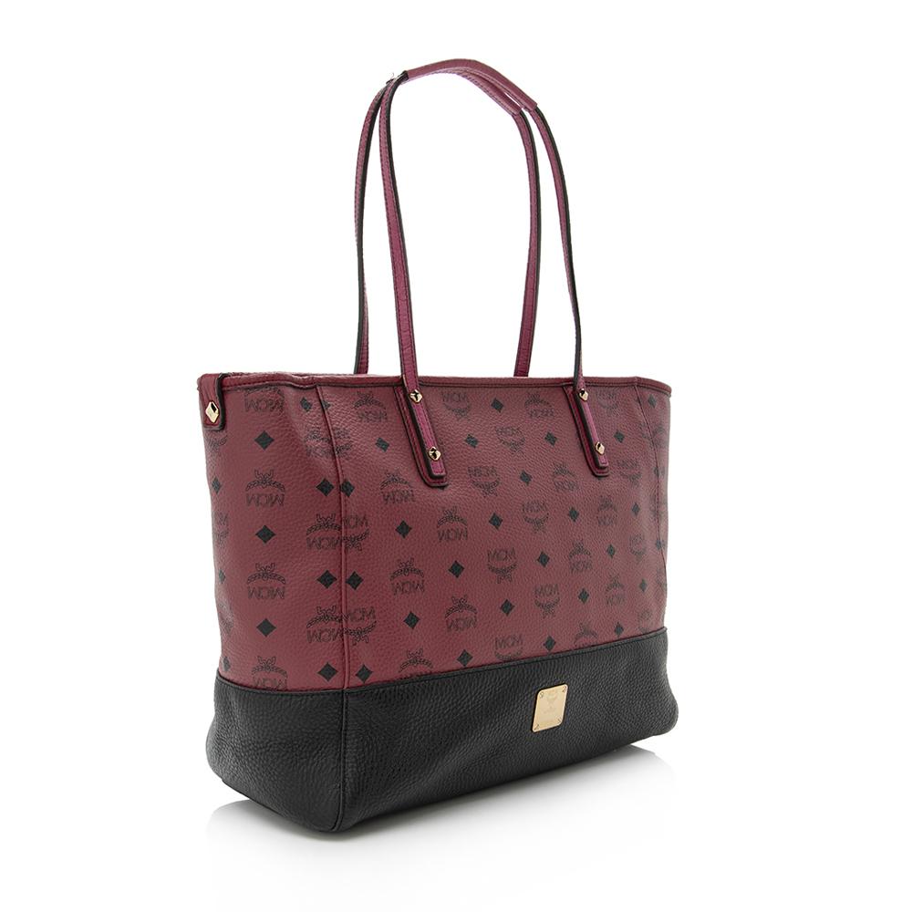 MCM Visetos Zip Shopper Tote (SHF-14455)