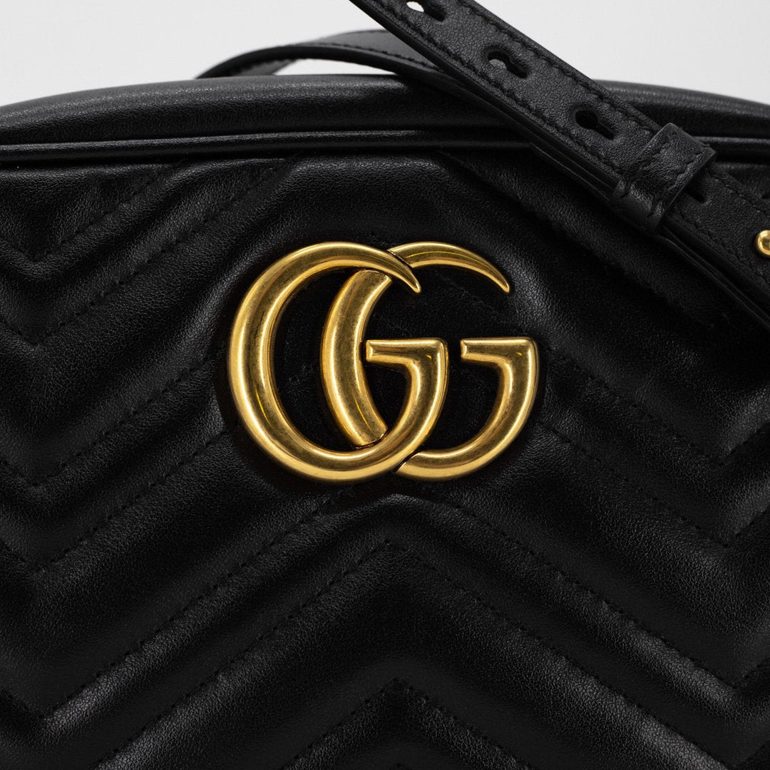 G*G GG Marmont Small Shoulder Bag Black