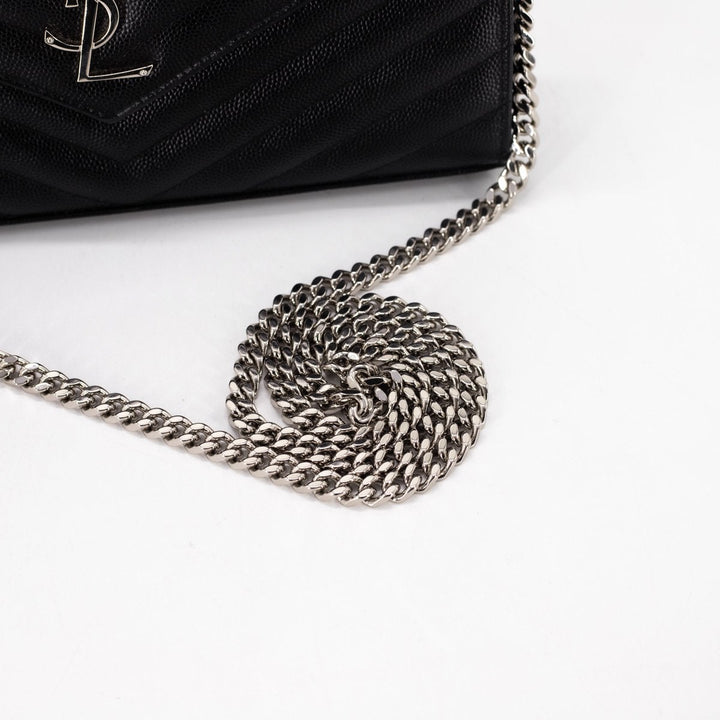 Saint Laurent Monogram Chain Wallet Black