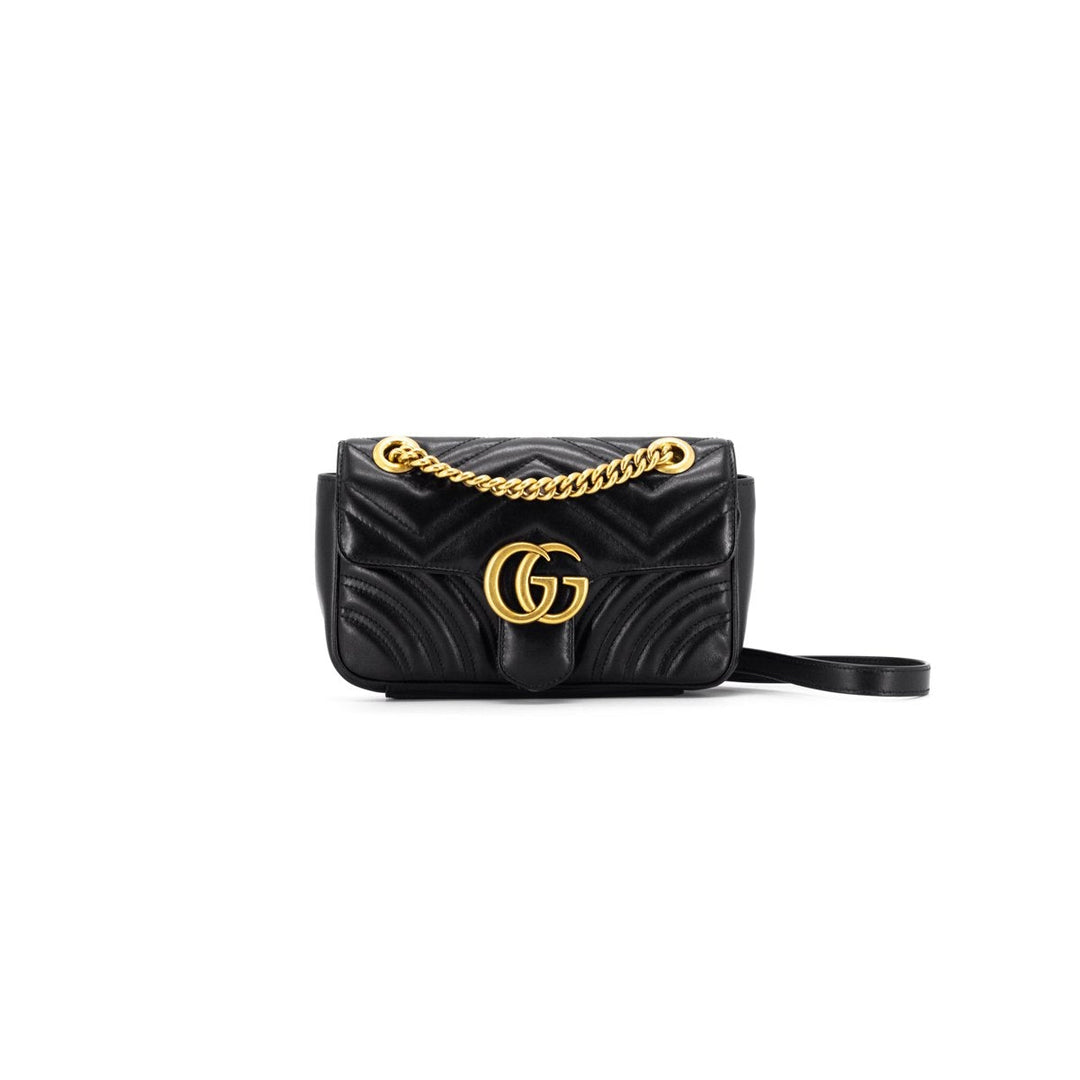 G*G GG Marmont Matelassé Mini Black
