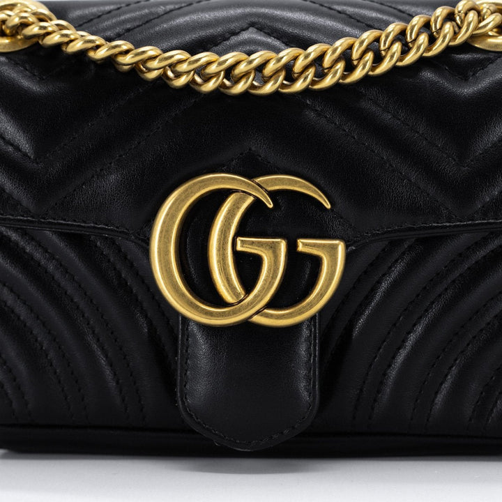 G*G GG Marmont Matelassé Mini Black