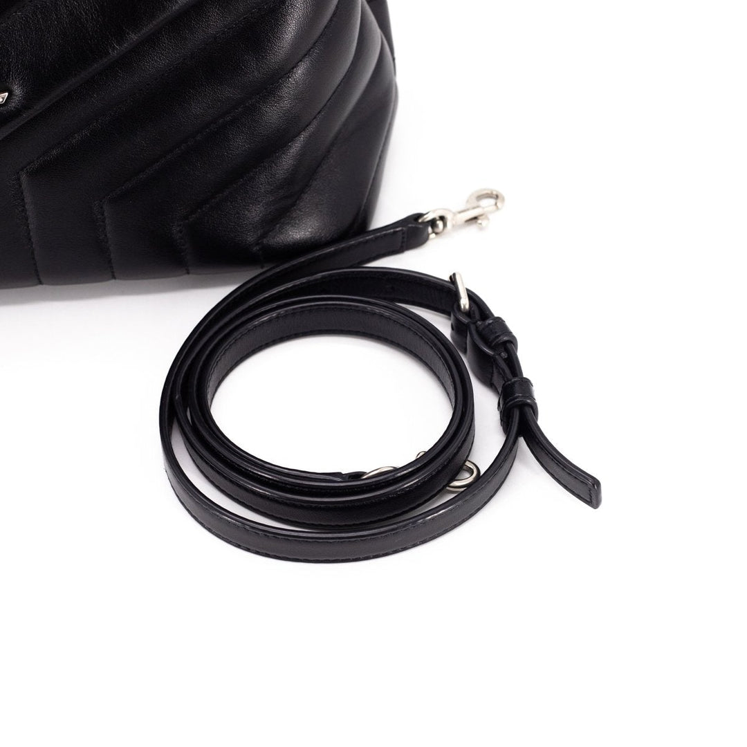 Saint Laurent Small LouLou Top Handle  Bag Black
