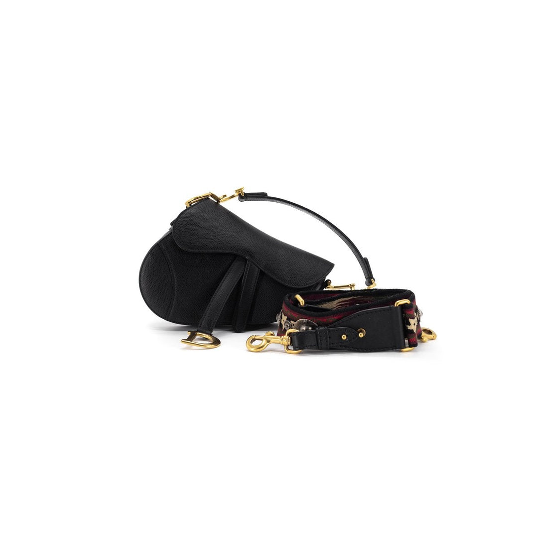 Di**r Saddle Bag Black with Strap