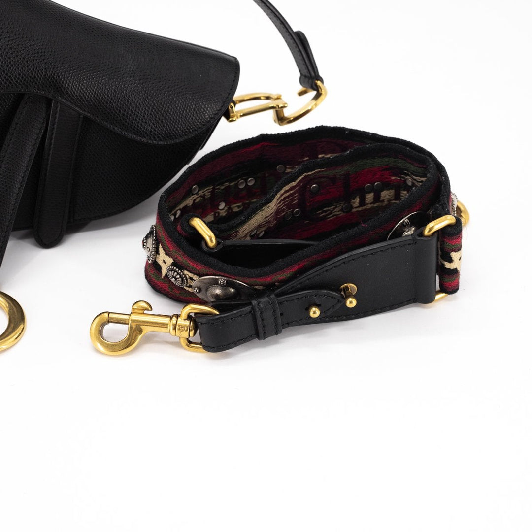 Di**r Saddle Bag Black with Strap