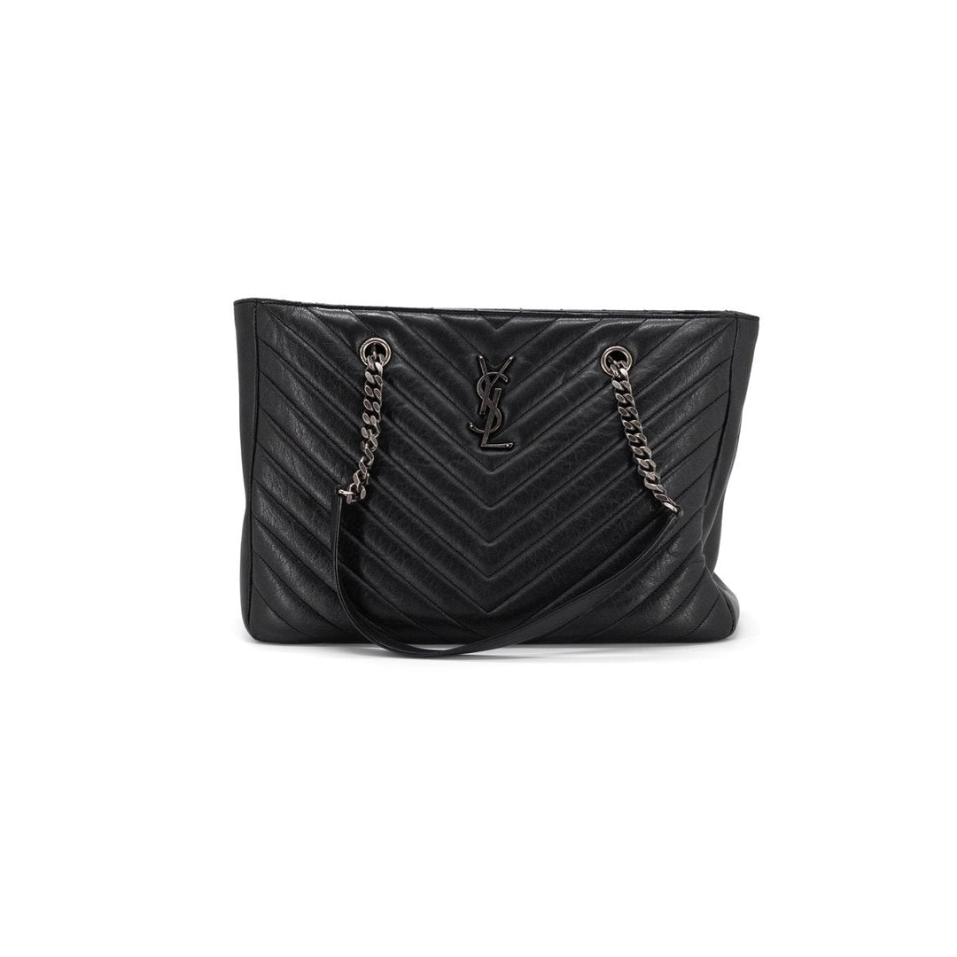 Saint Laurent Chevron Tote Black