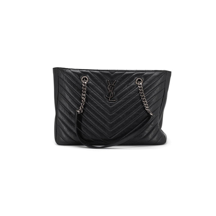 Saint Laurent Chevron Tote Black