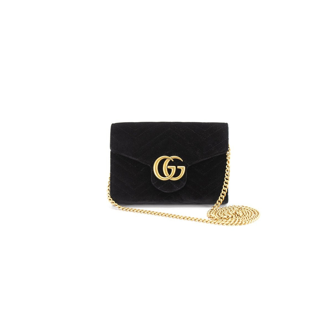 G*G Marmont Clutch On Chain Black