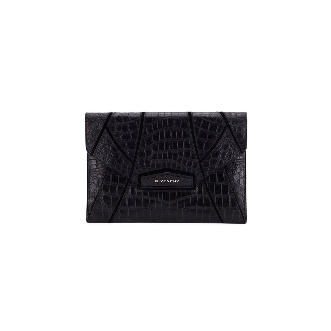 Givenchy Clutch Croc Embossed Black