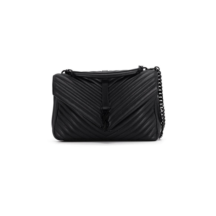 SAINT LAURENT COLLEGE LARGE IN MATELASSÉ LEATHER SO BLACK