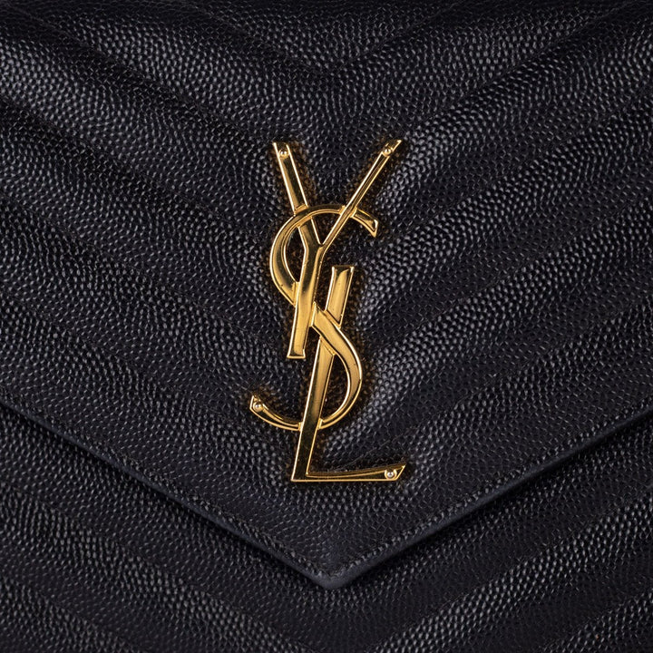 Saint Laurent Envelope Wallet On Chain Black
