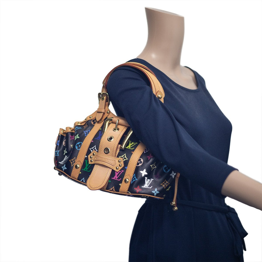 L*V Multicolor Monogram Shoulder Bag Black