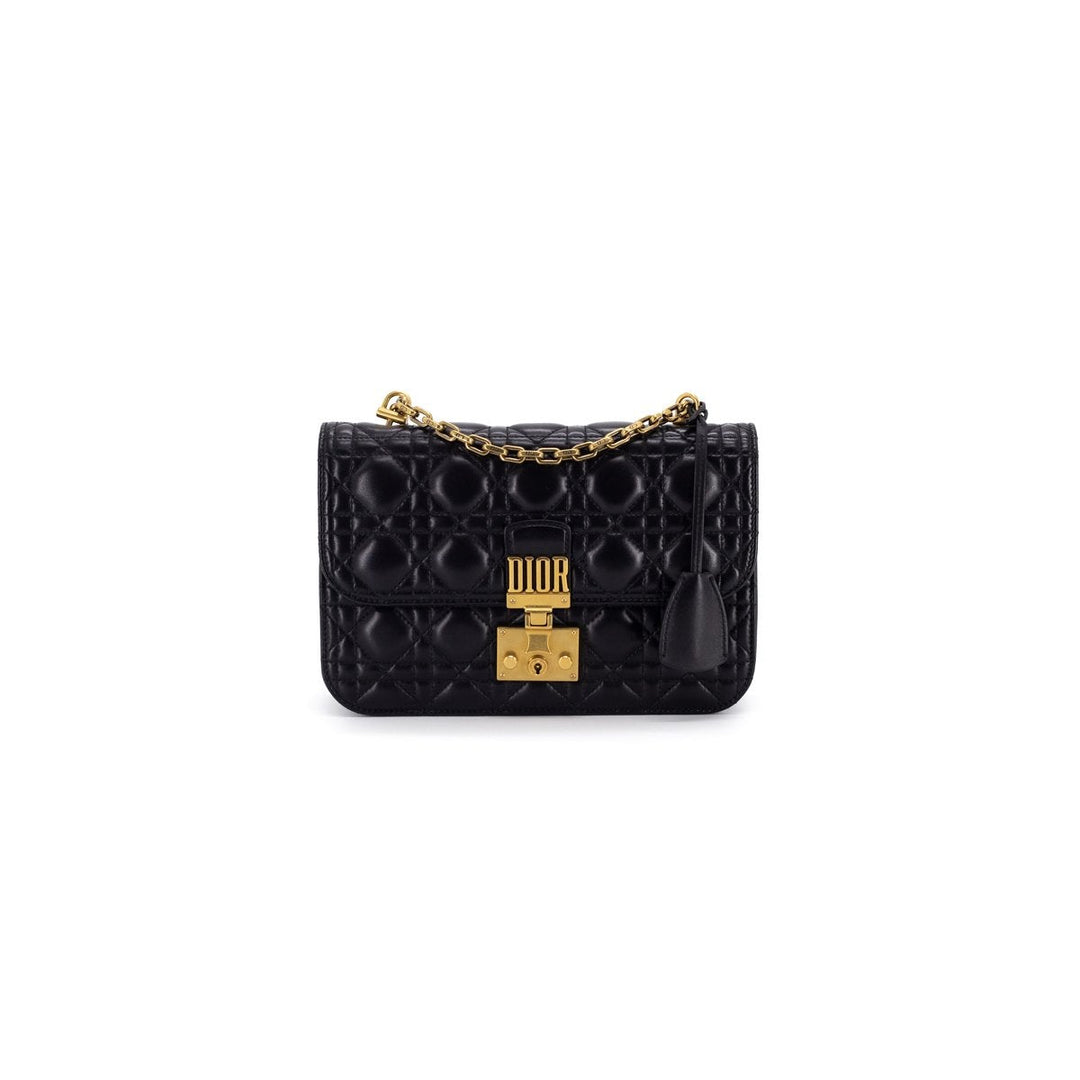 Di**r Di**raddict Leather Clutch on Chain Black