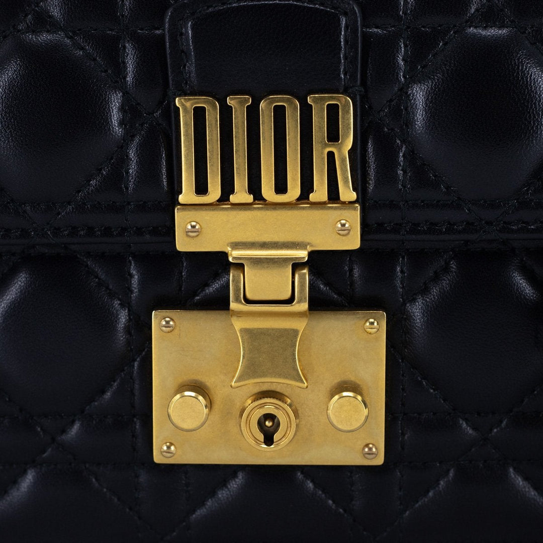 Di**r Di**raddict Leather Clutch on Chain Black