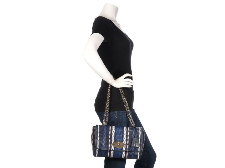 Mulberry Medium Raffia Woven Leather Lily Bag