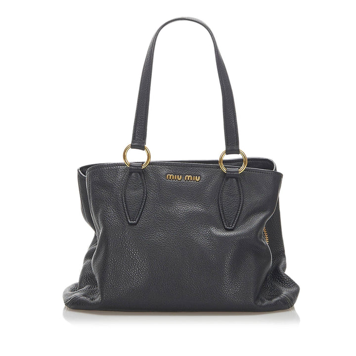 Miu Miu Leather Tote Bag (SHG-18645)