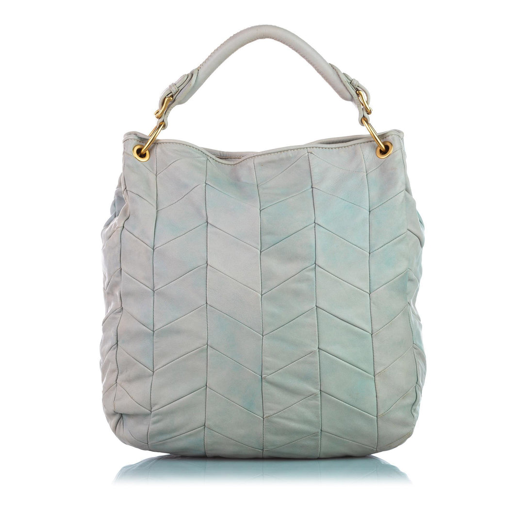 Miu Miu Quilted Lambskin Leather Tote Bag (SHG-16157)