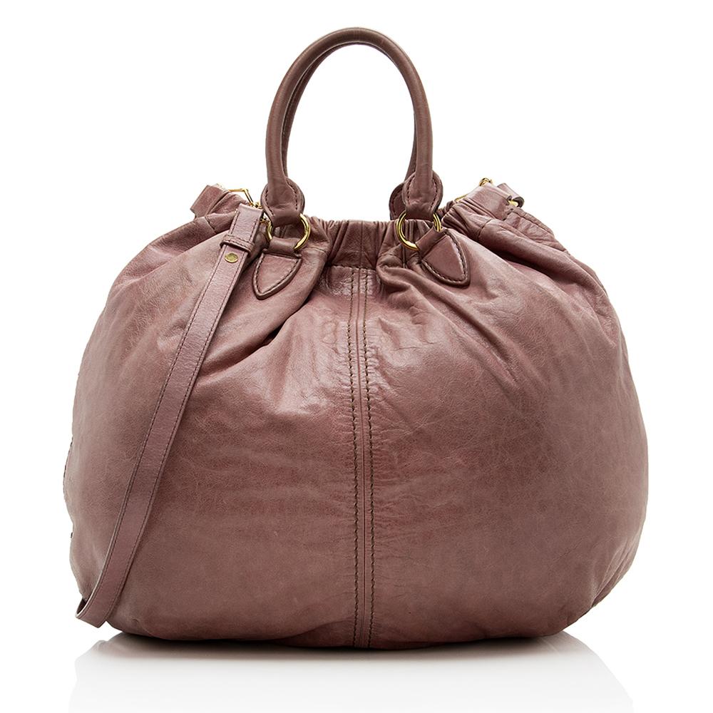 Miu Miu Vitello Lux Tote (SHF-13649)