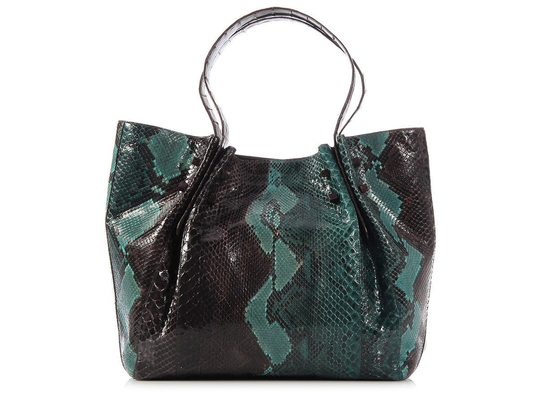 Nancy Gonzalez Medium Python Pinch Tote
