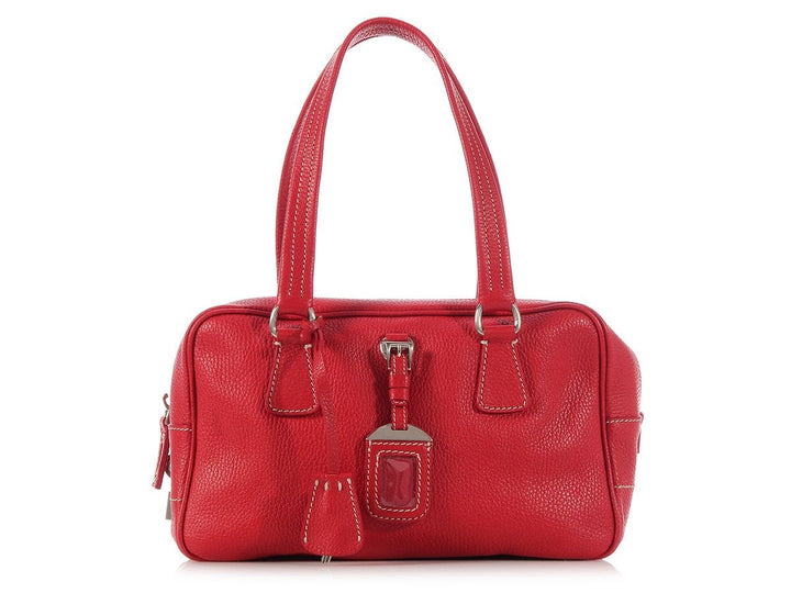 Prada Red Leather Bag