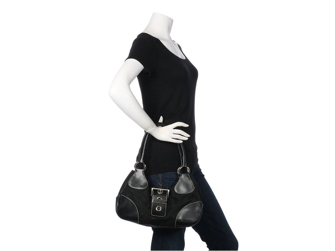 Prada Black Nylon Moon Bag