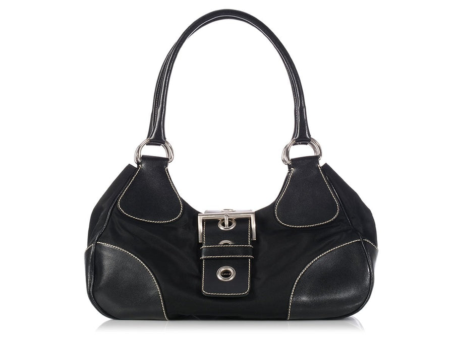Prada Black Nylon Moon Bag