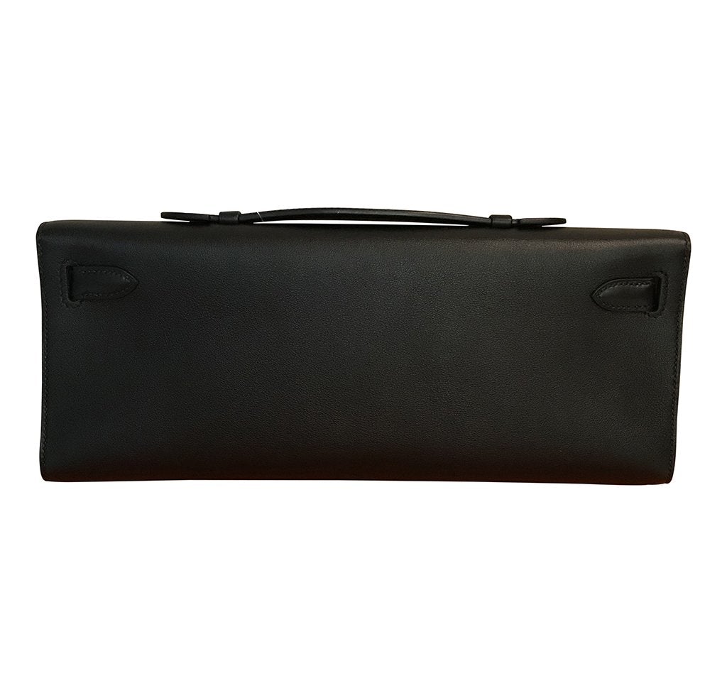 Hermès Kelly Cut Bag Noir Swift GHW