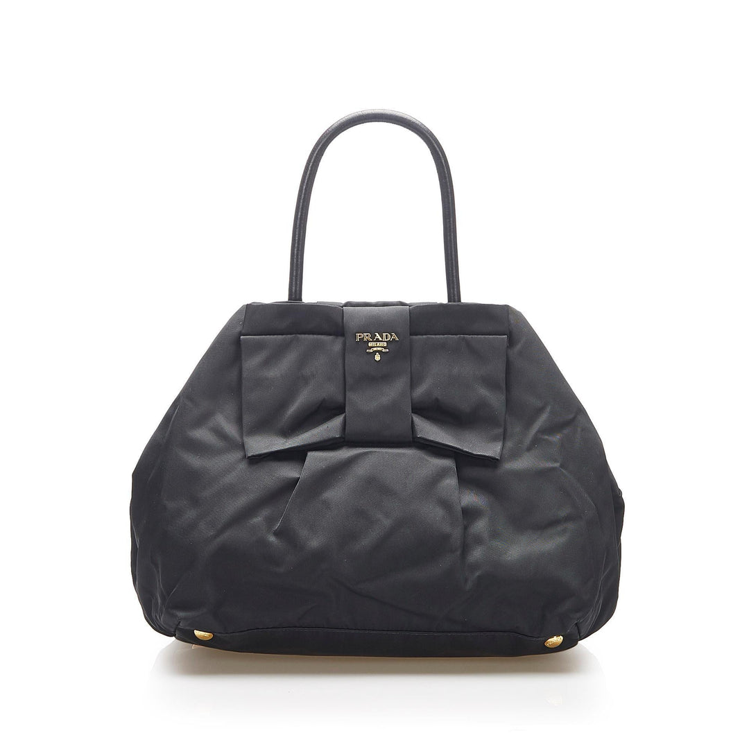 Prada Fiocco Bow Tessuto Tote Bag (SHG-16800)